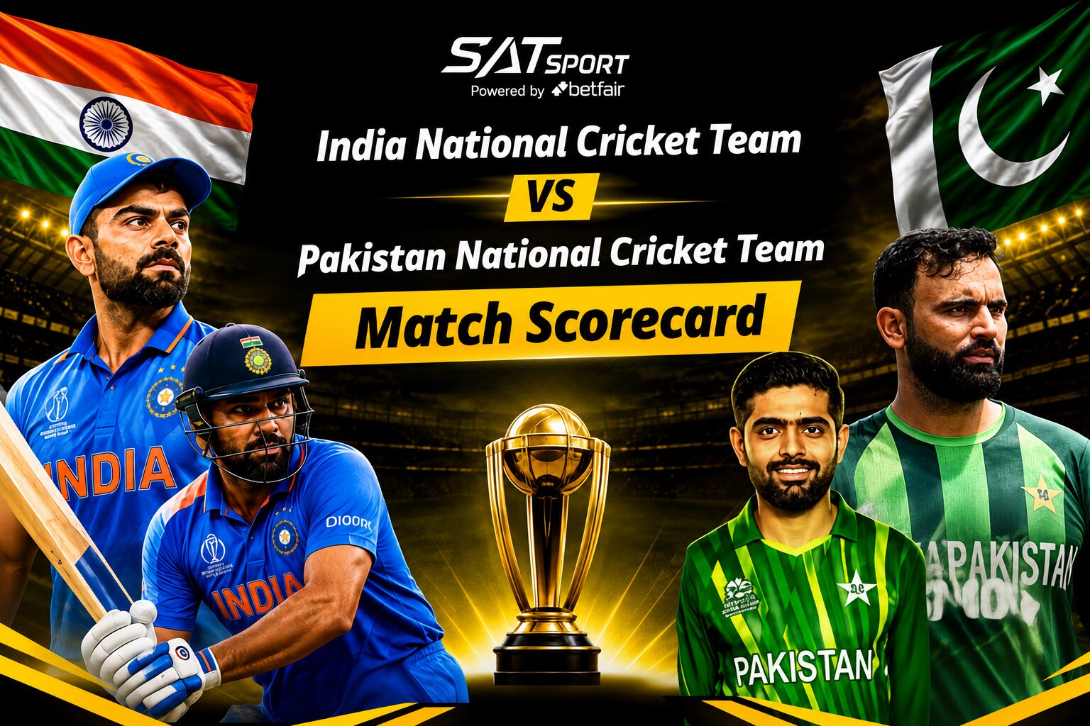 India National Cricket Team vs Pakistan National Cricket Team Match Scorecard