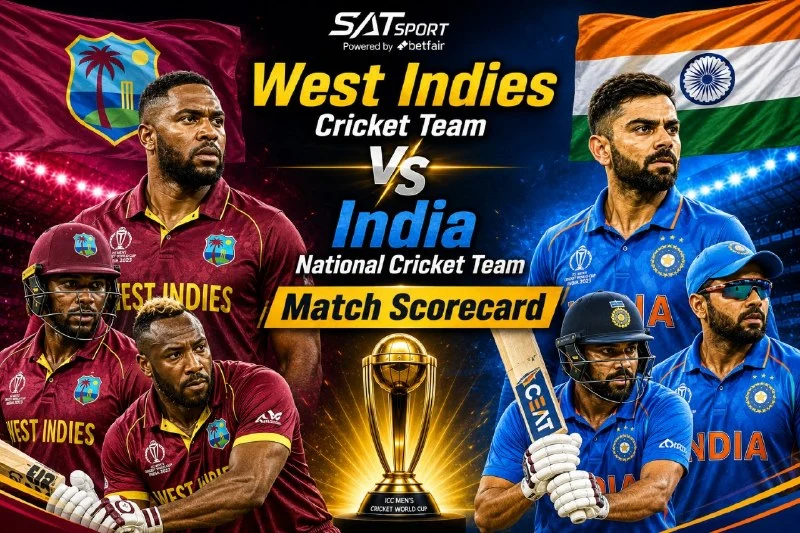 West Indies Cricket Team vs India National Cricket Team Match Scorecard
